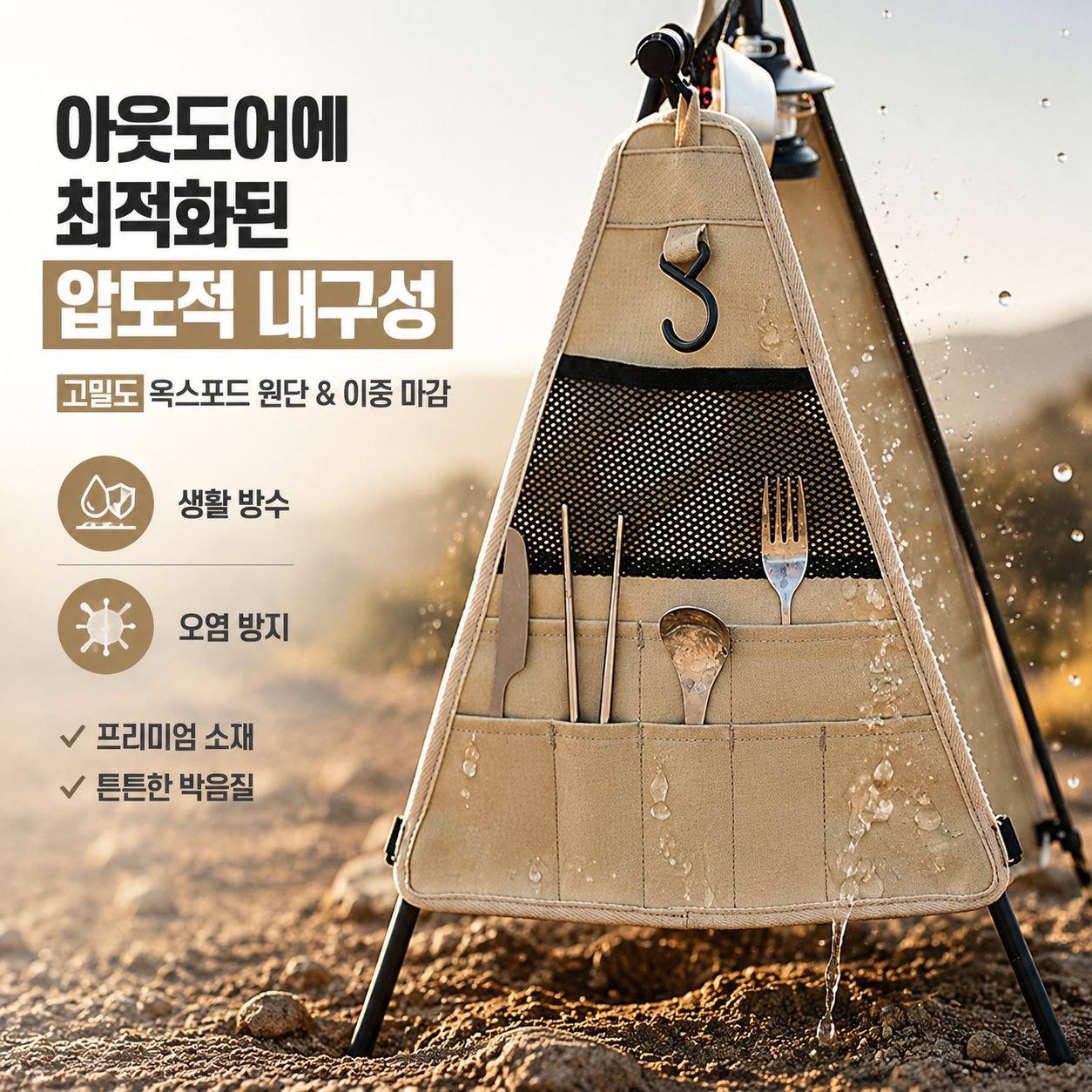 캠핑 야외 삼각 선반 다기능 수납가방