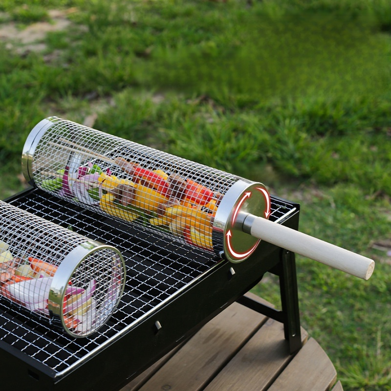 Grill hozzávaló kosár, kiváló alapanyagokkal, hatékony barbecue