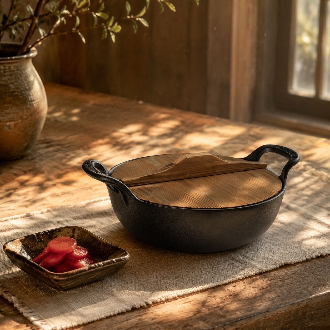 Mini pot en fonte durable pour cuisine saine
