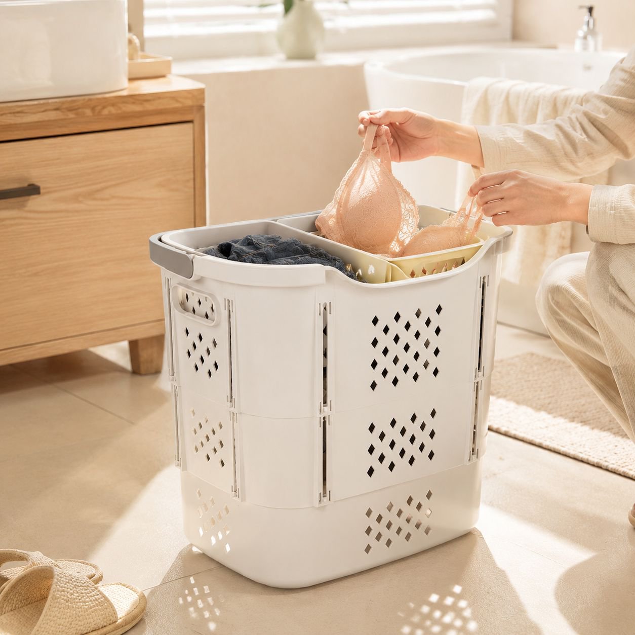Multi-Tier Clothing Organizer Storage Bin