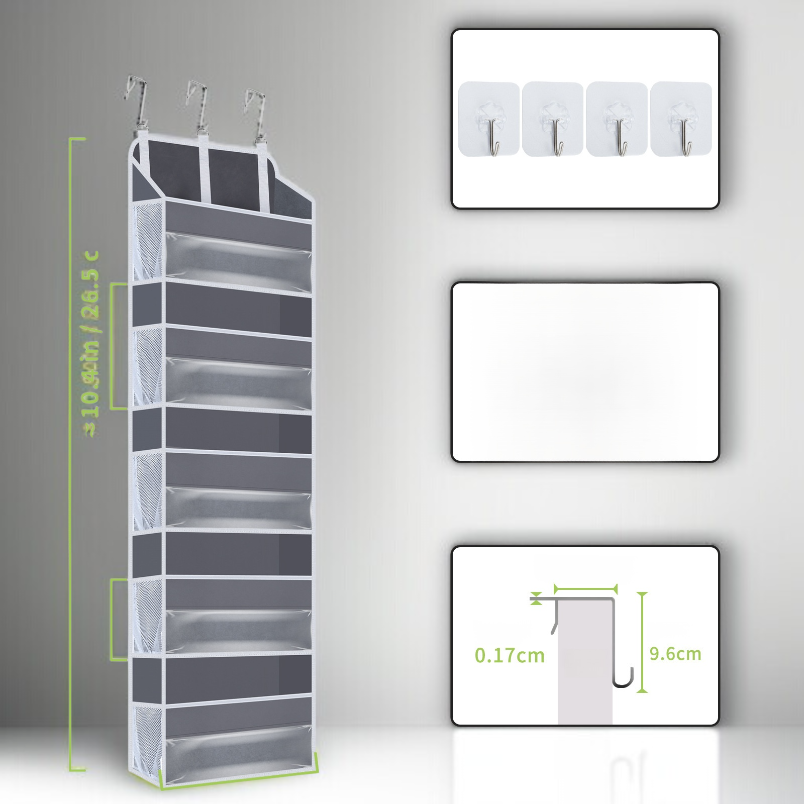 キッチン扉裏収納バッグの設置方法