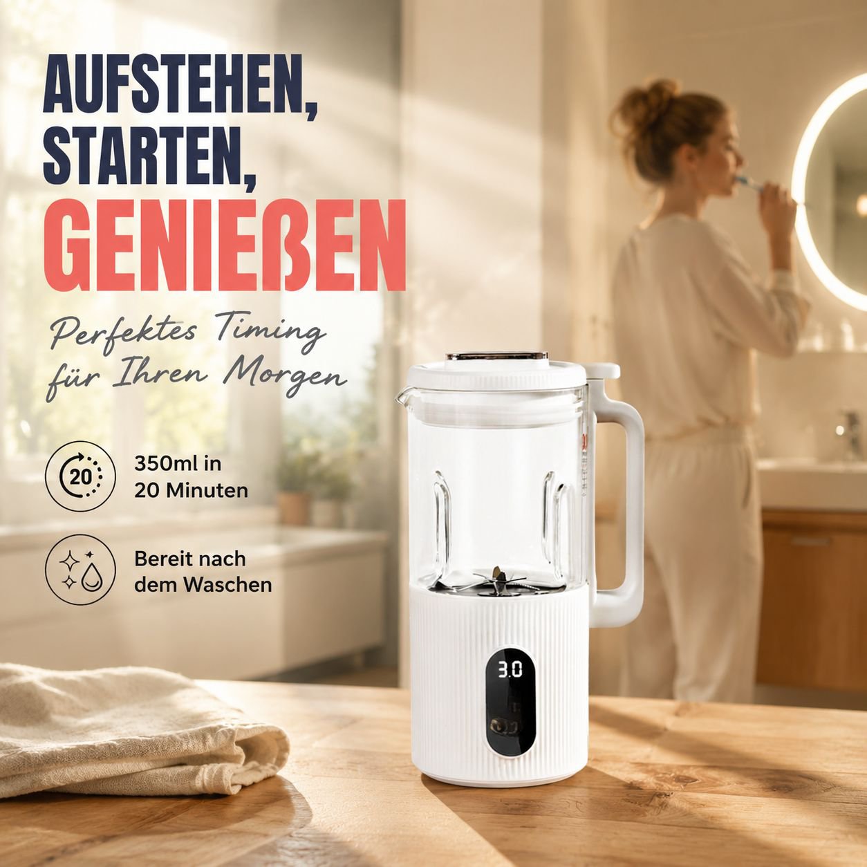 Vollautomatische, kleine Sojamilchmaschine ohne Filter