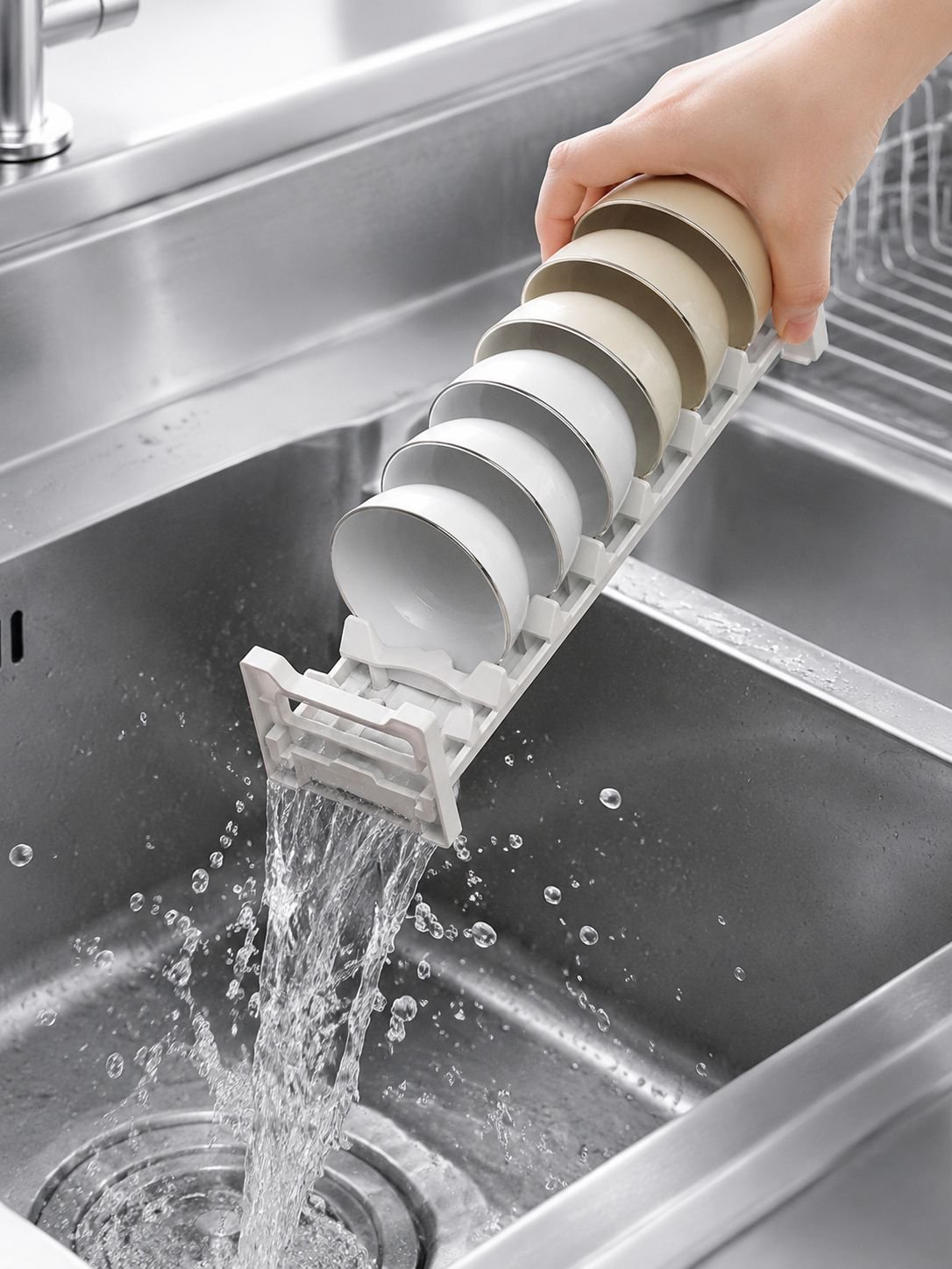 Adjustable kitchen drawer divider for utensils and dishes