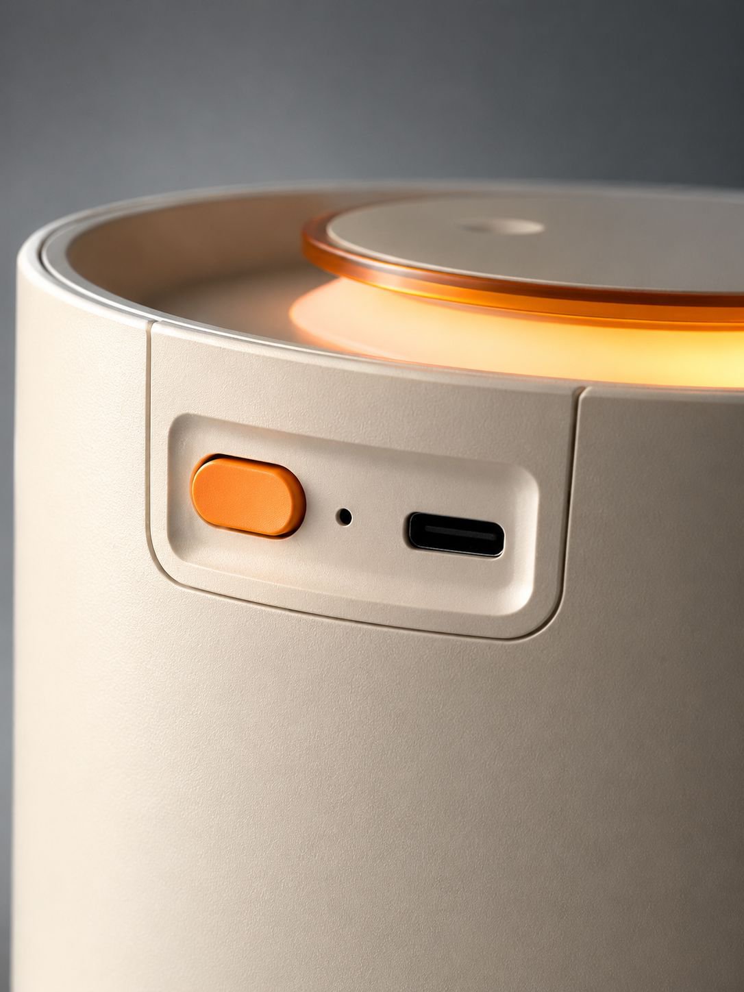 Quiet mini humidifier in bedroom setting