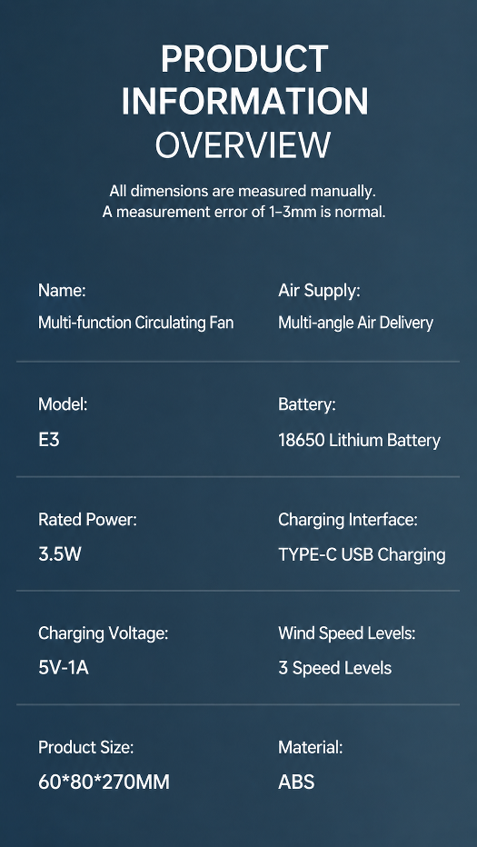 Modern desktop tower fan for office use