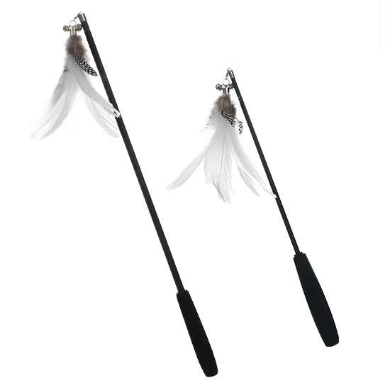 Robuster Feder-Spielstab für Katzen