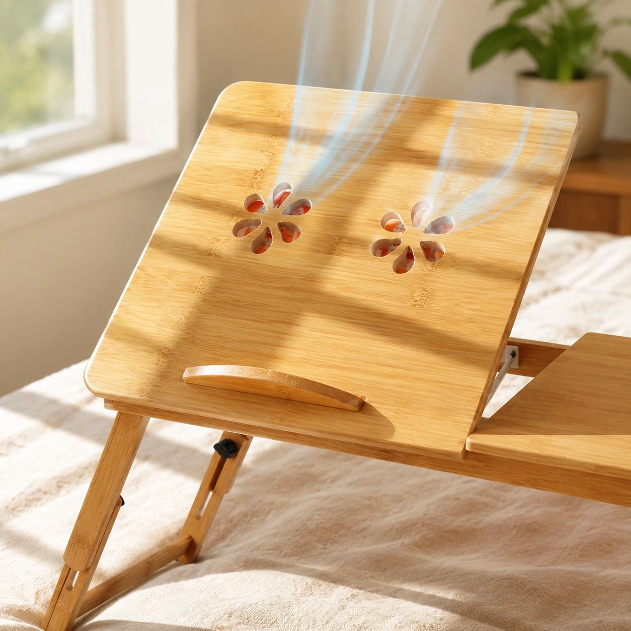 Home bedside folding table for small spaces