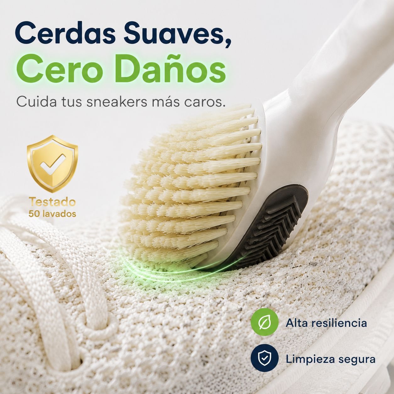 Cepillo para lavar zapatos de uso doméstico con cerdas suaves y función dosificadora