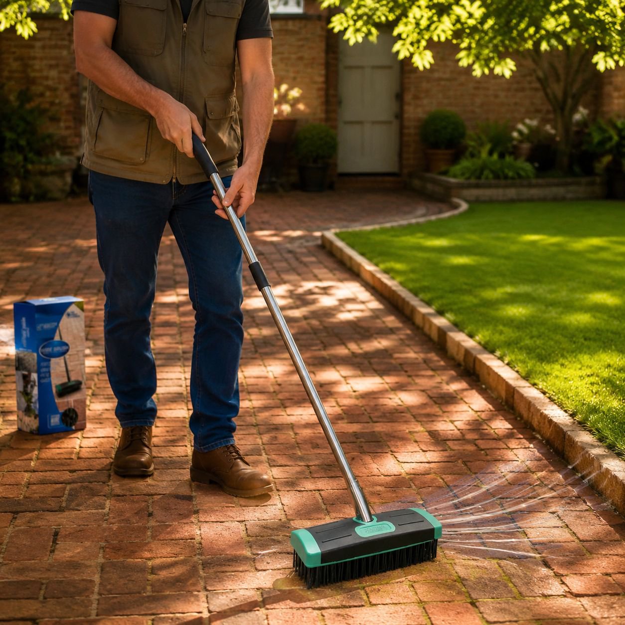 Stainless Steel Moss Removal Brush – Efficient Patio Cleaner