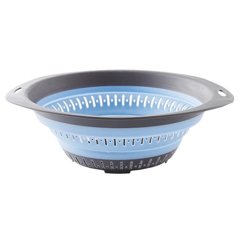 Multifunctional Foldable Kitchen Drain Basket Silicone Fruit and Vegetable Strainer