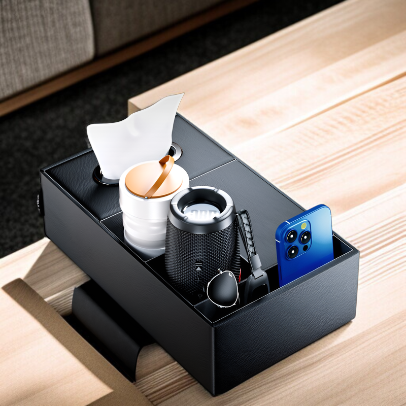 高級中控収納ボックスを車内に設置した様子