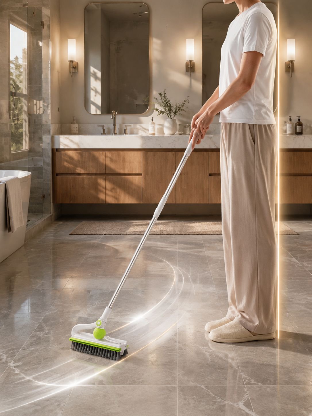 Water-resistant silicone brush ideal for toilets