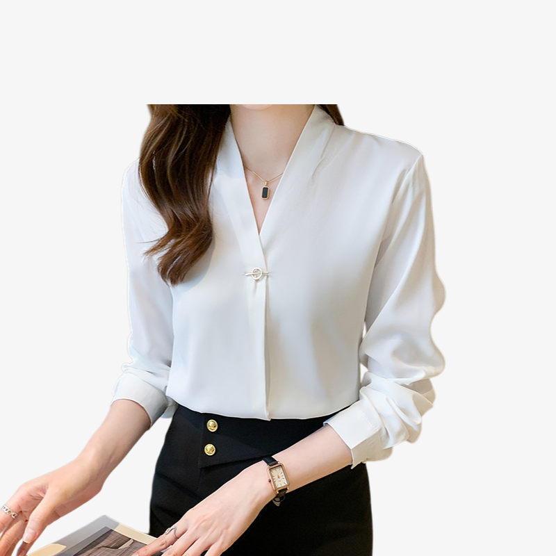 패션 기질이 돋보이는 여성 작업복 셔츠