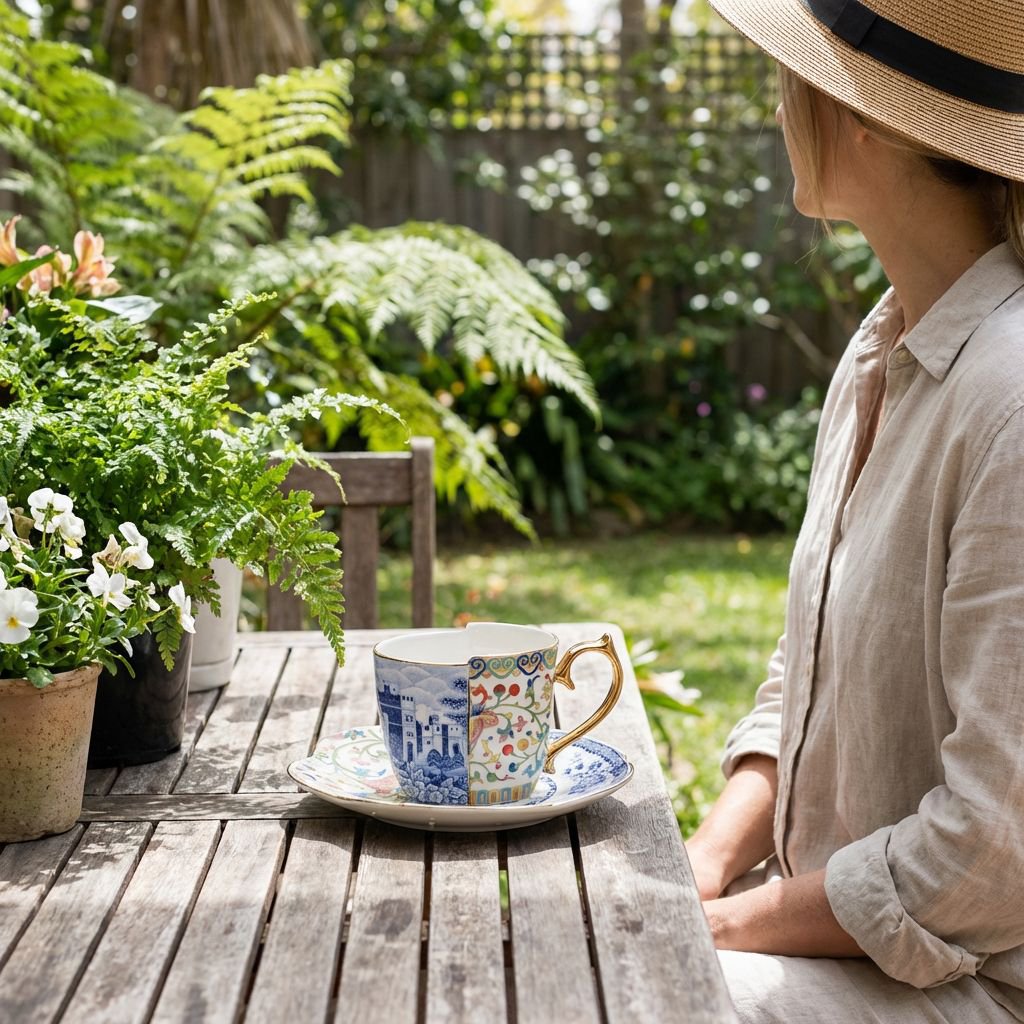 ヨーロッパ風レトロ調のアフタヌーンティーカップとソーサーのセット