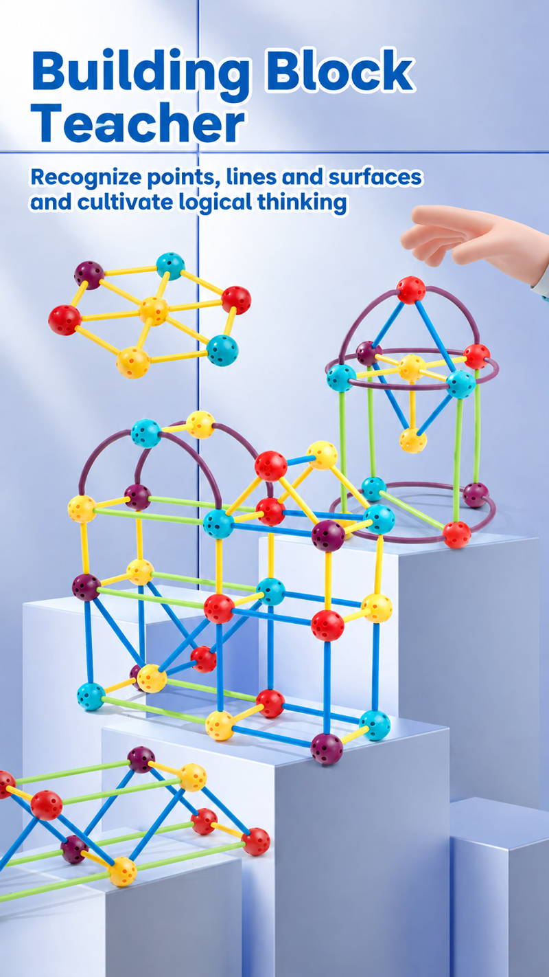 JMY-3D building blocks supporting problem-solving and fine motor skills