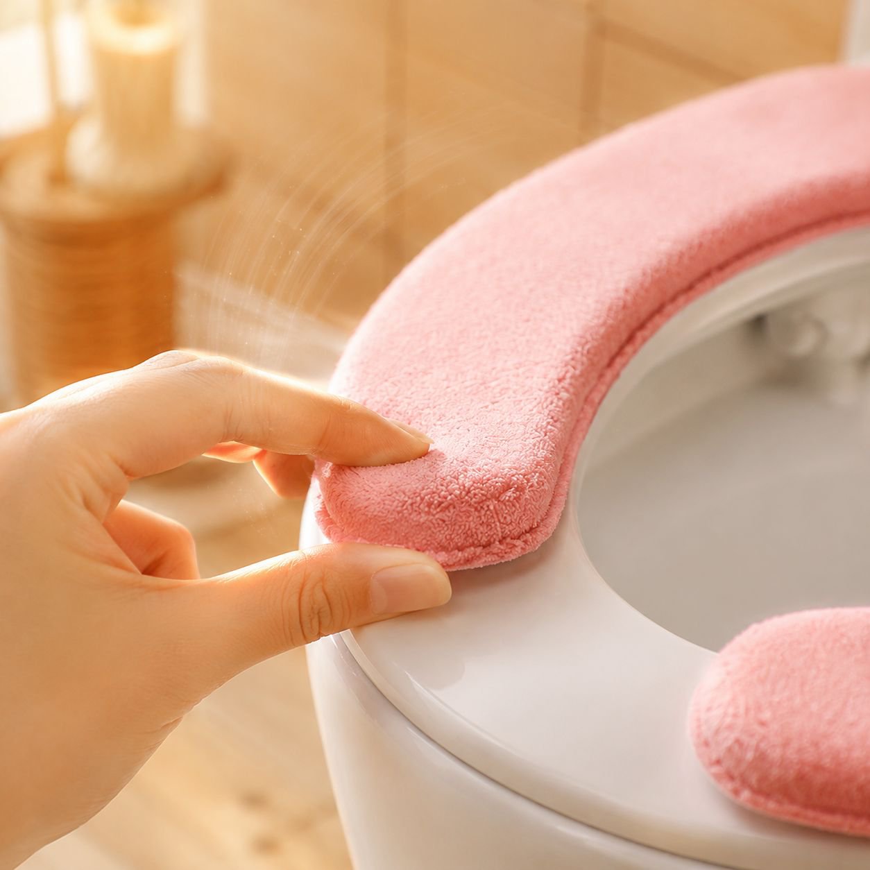 オールシーズン対応の防水ぬいぐるみ便座カバー