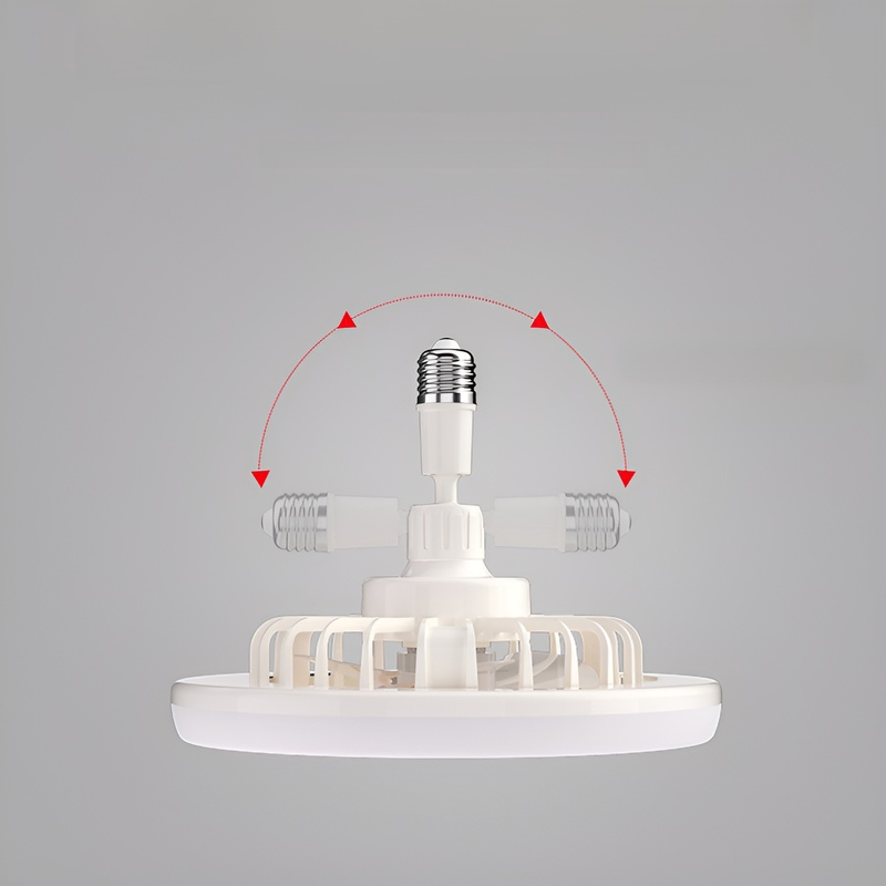 Two-in-one energy-saving lamp for lighting and fan