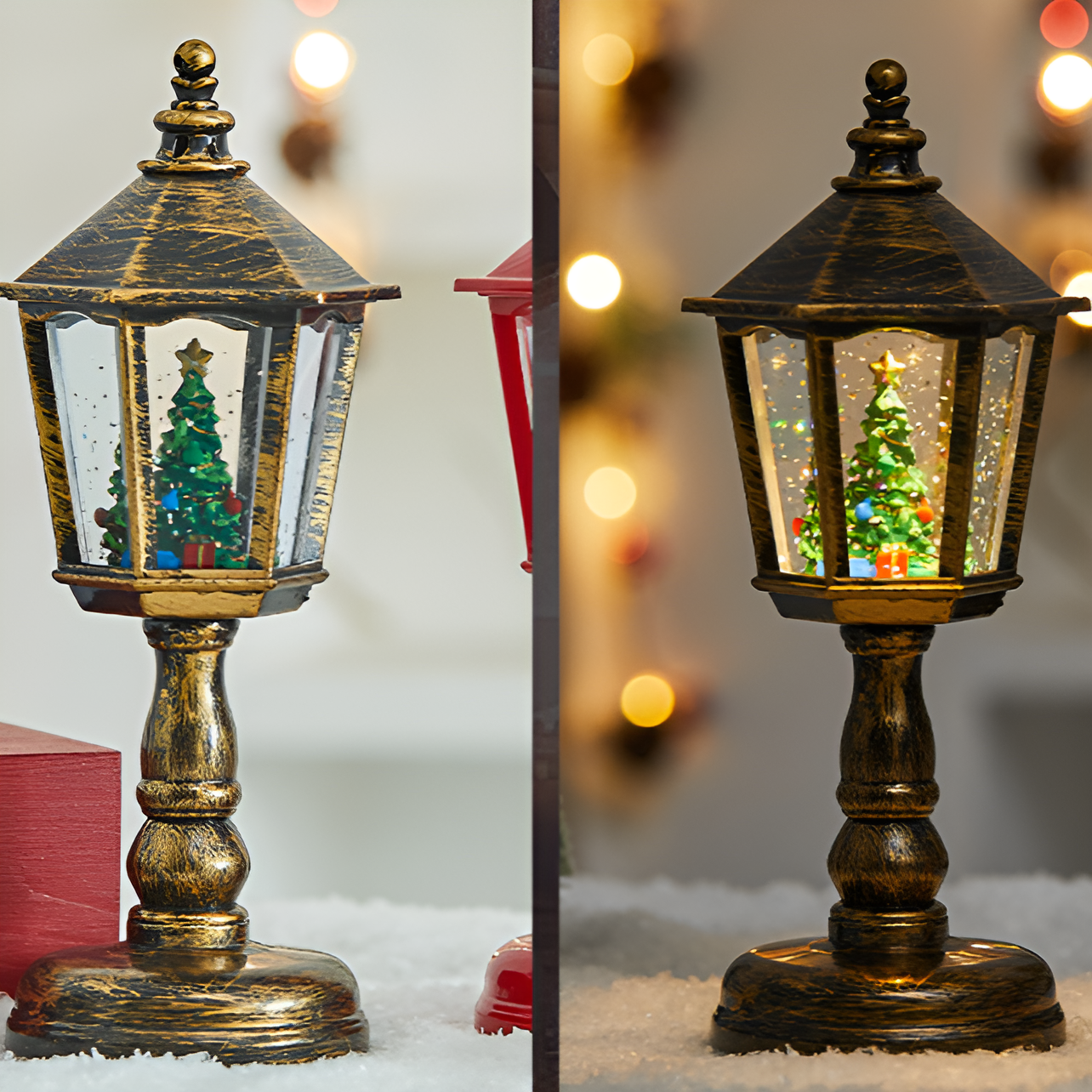 聖誕創意音樂水流燈夜燈裝飾