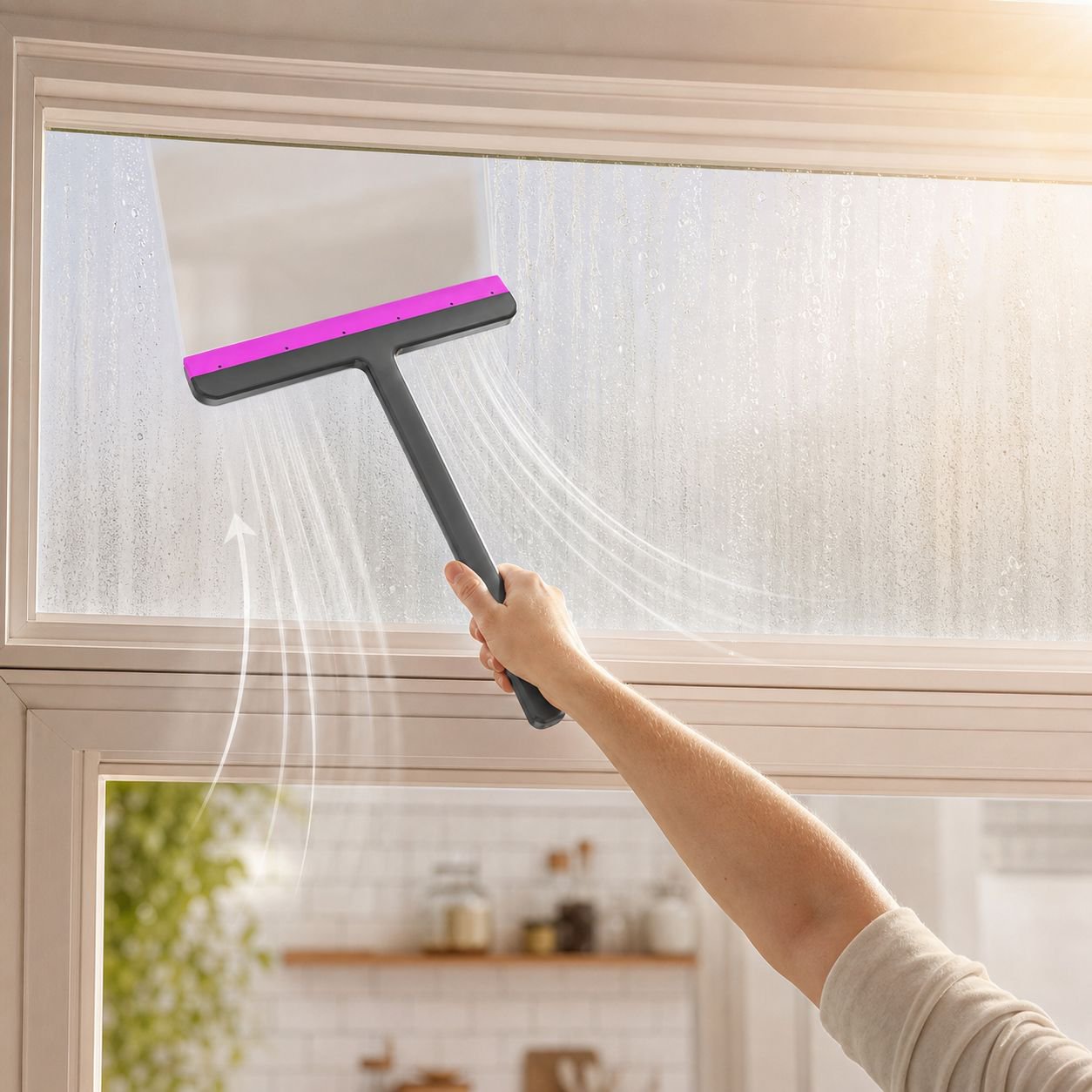 Long Handle Glass Wiper for Home Bathroom Cleaning