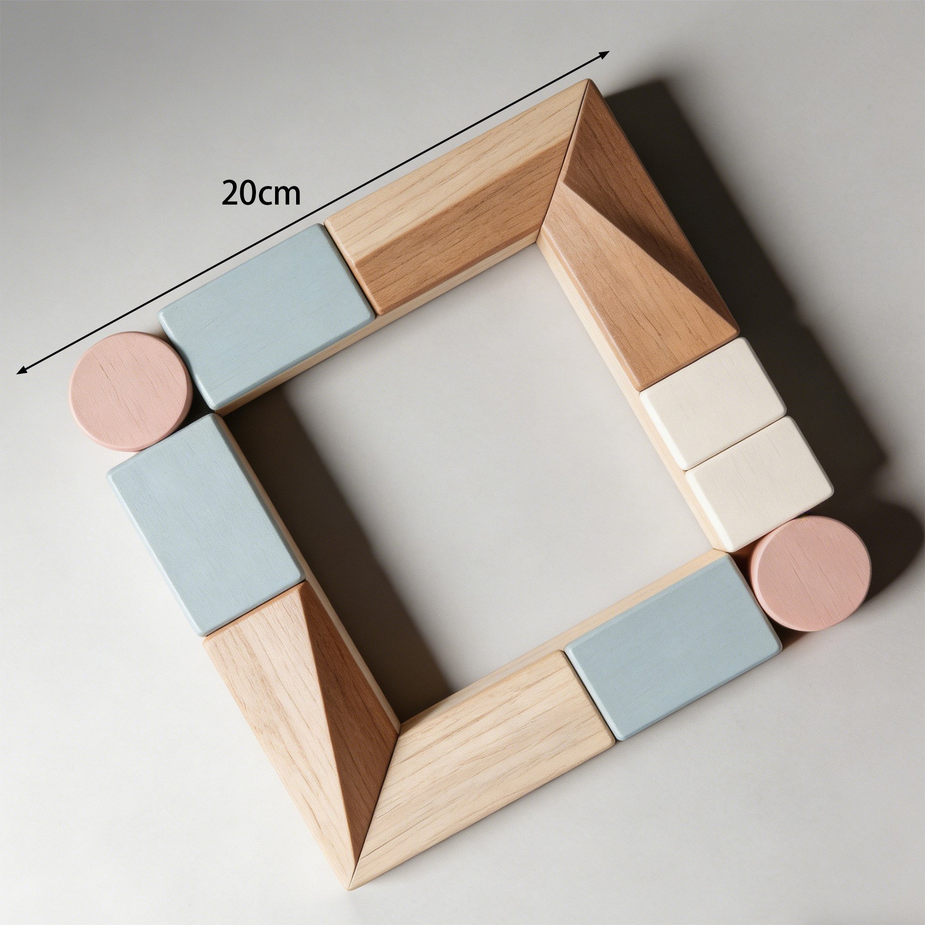 Rustic wooden picture frame holding a family photo