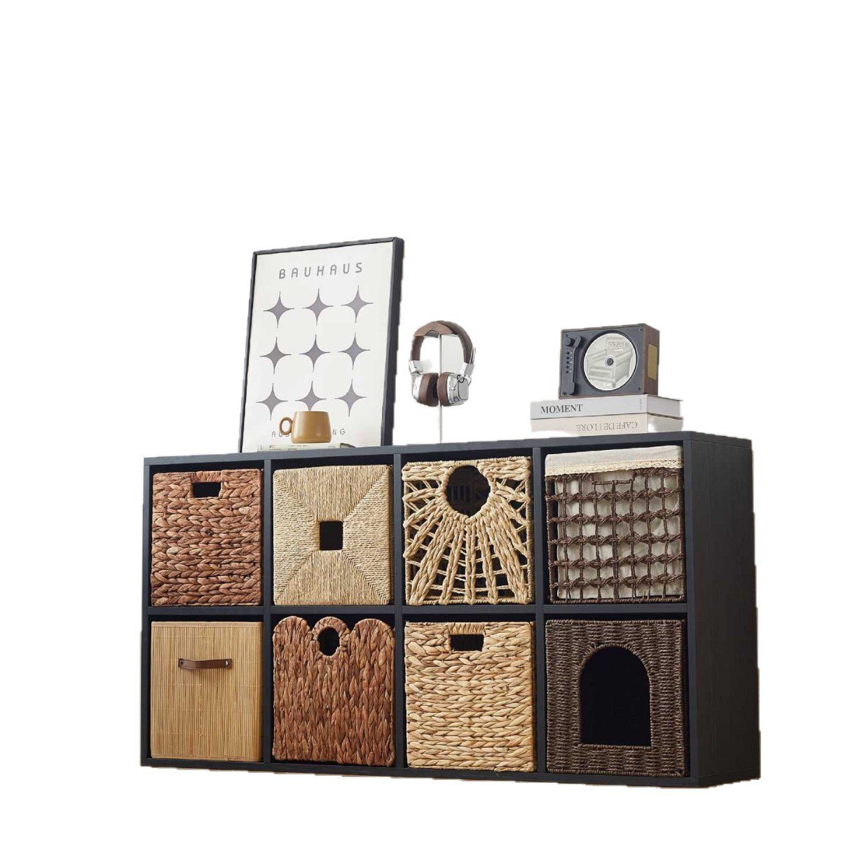 Home Rattan Woven Storage Basket Box for Living Room and Bedroom