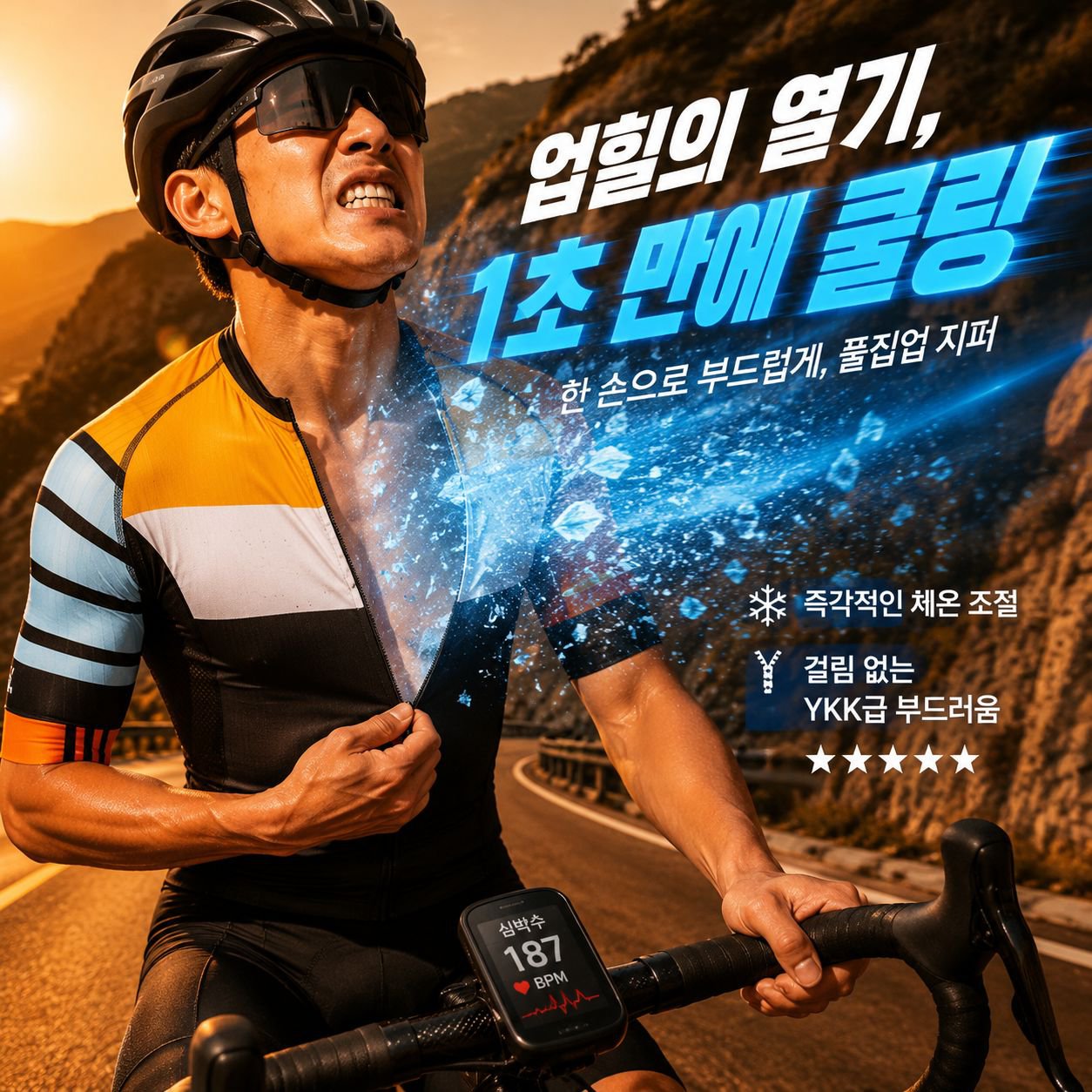 남자 로드바이크 반팔 라이딩복 세트