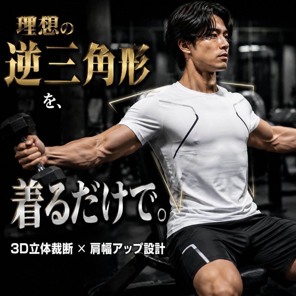 メンズ速乾スポーツウェアセット ランニングジムTシャツ＋ショーツ2点セット