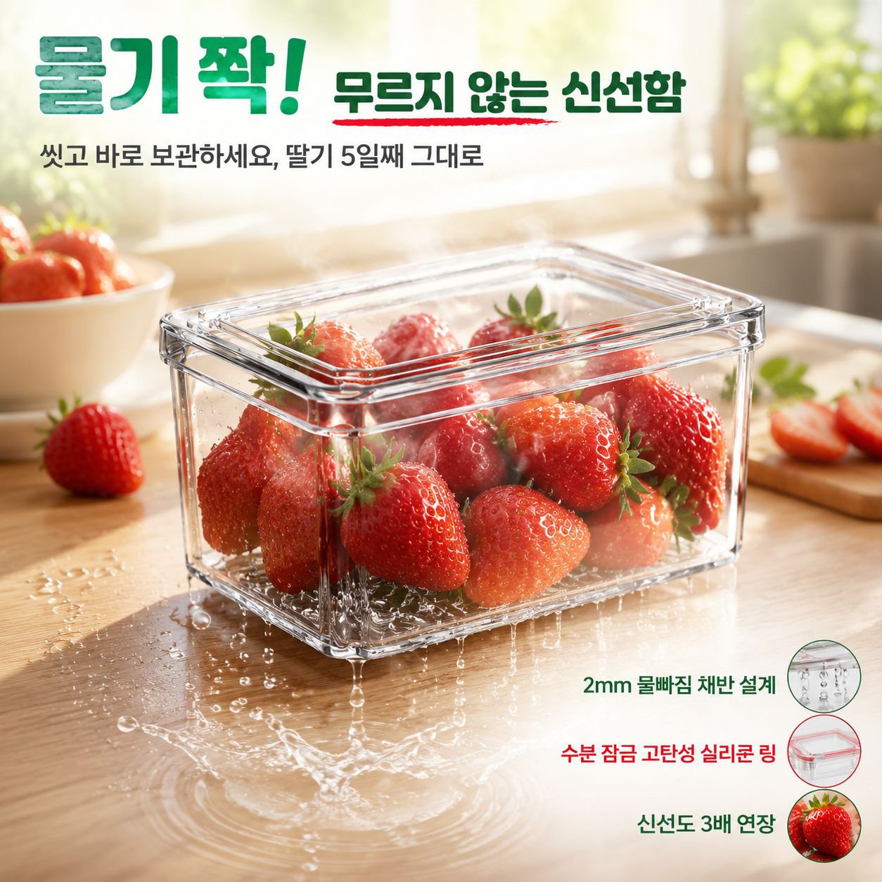 냉장고 야채 과일 물빠짐 신선보관함