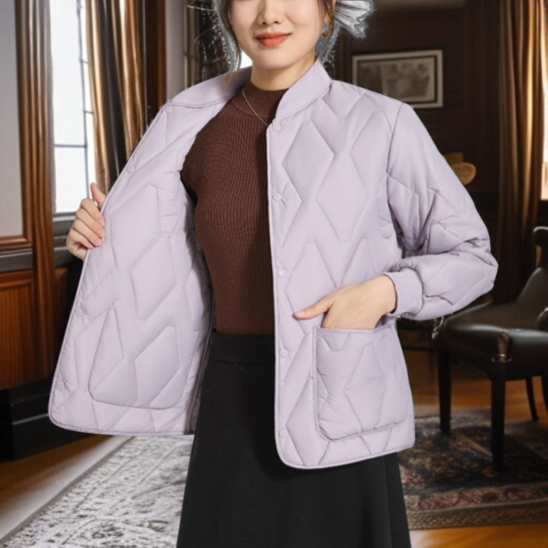 秋冬用保温長袖綿インナー レディース・メンズ兼用 軽量綿ジャケット