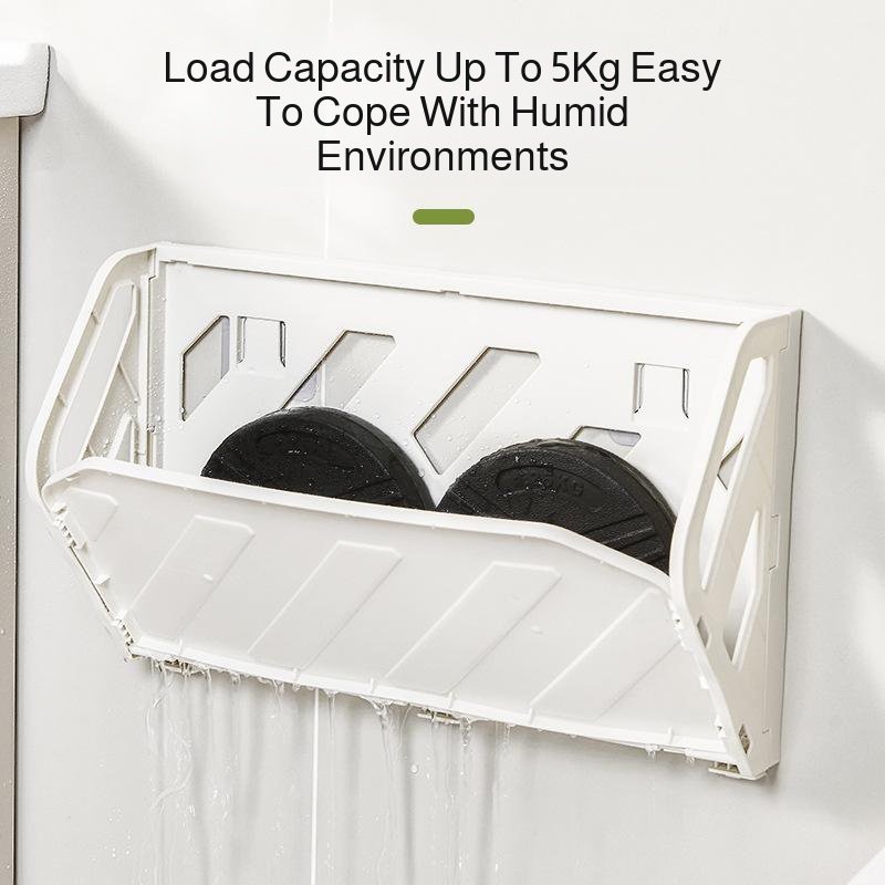 Zapatero plegable de pared sin taladro y antirrobo para el hogar y baño