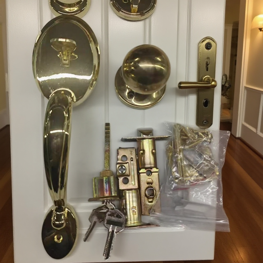 Manija de cerradura de aluminio con tres barras