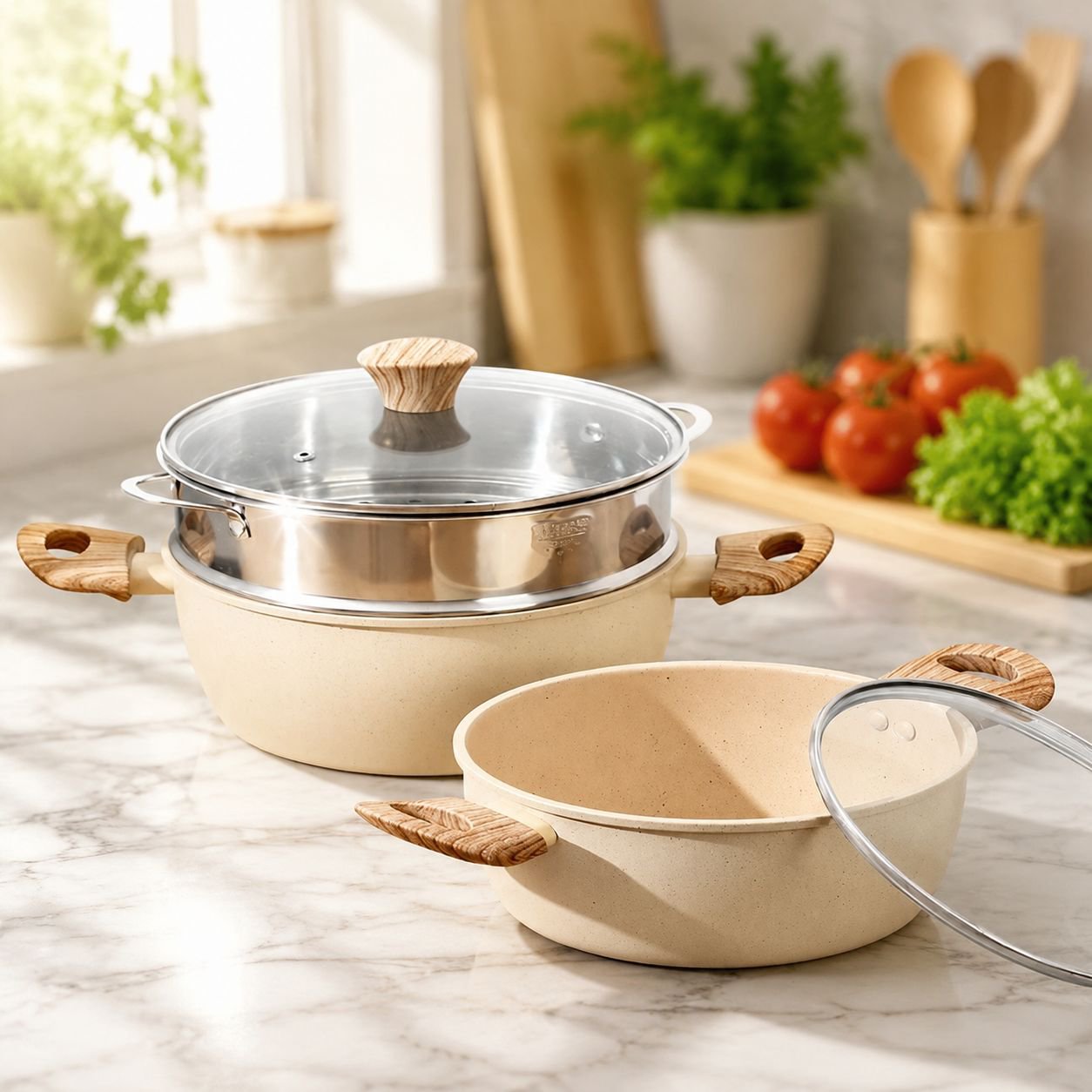 Easy Clean Pot with Ergonomic Handles