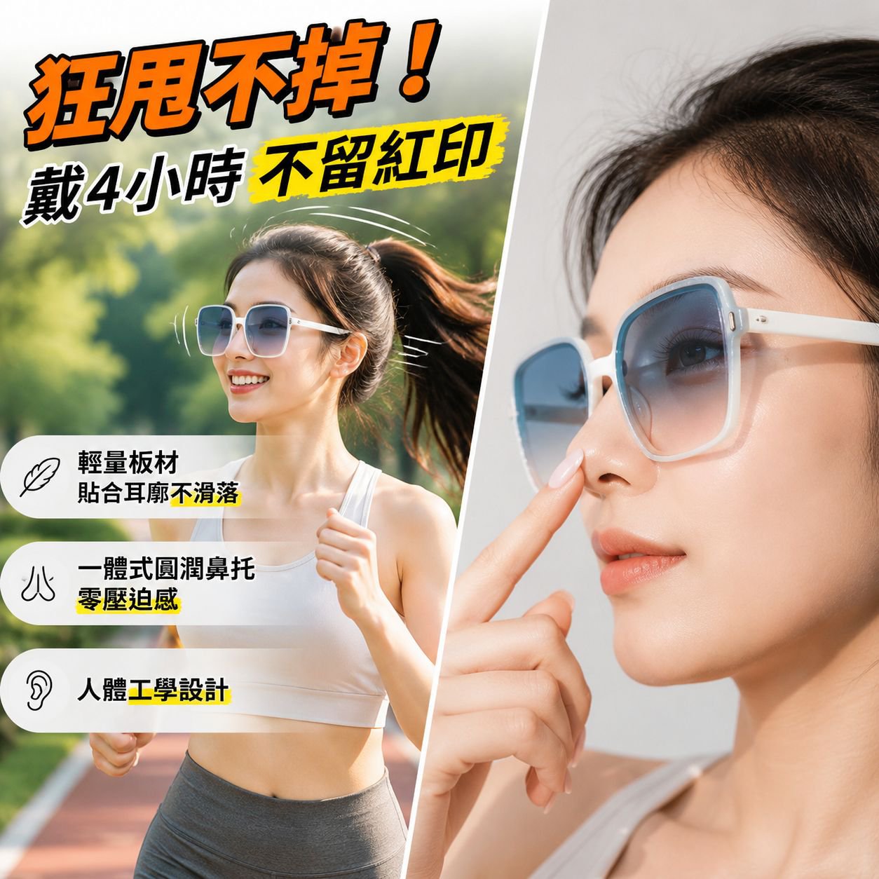 新款方形漸變墨鏡女士防紫外線太陽鏡