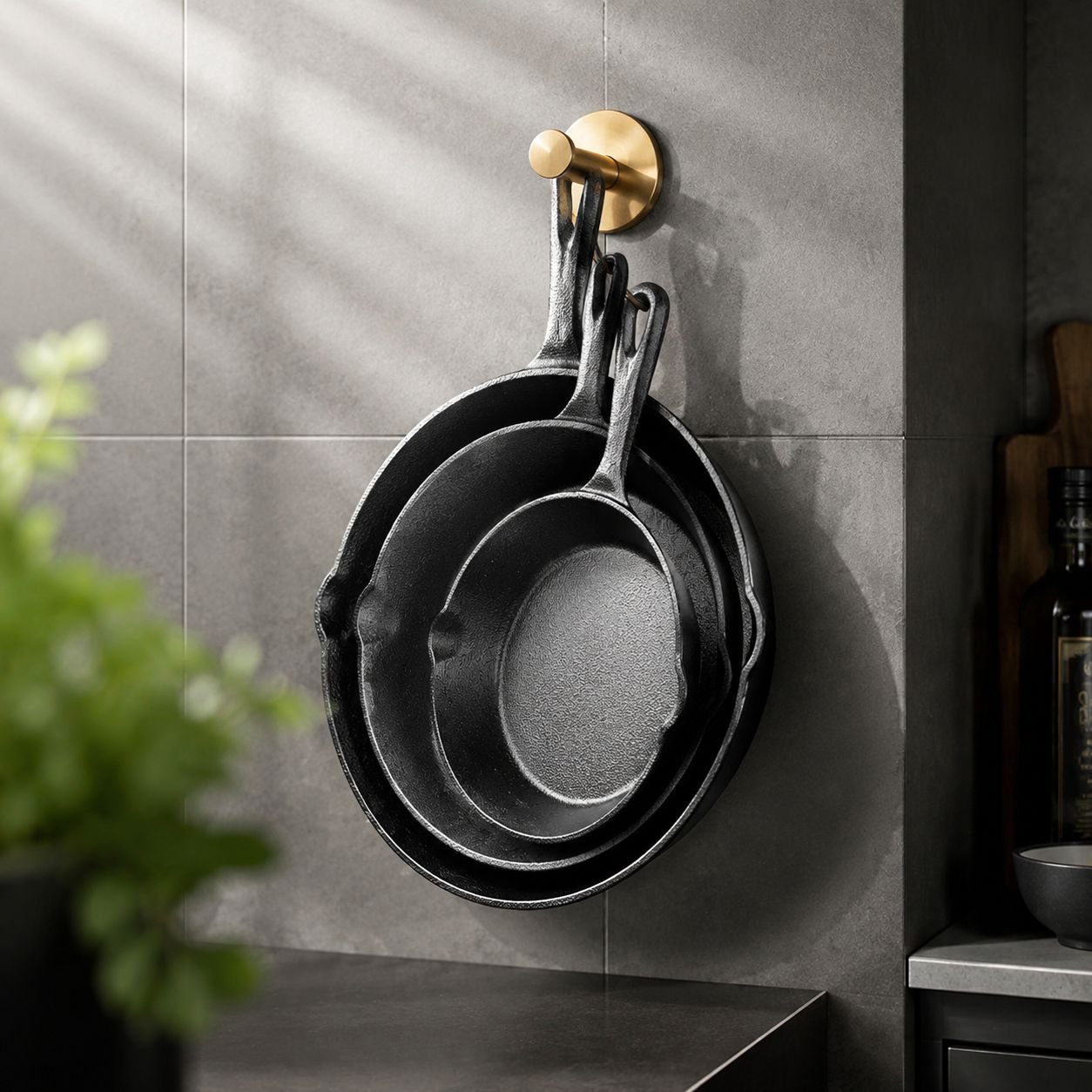 Easy to clean non-toxic cast iron omelette pan