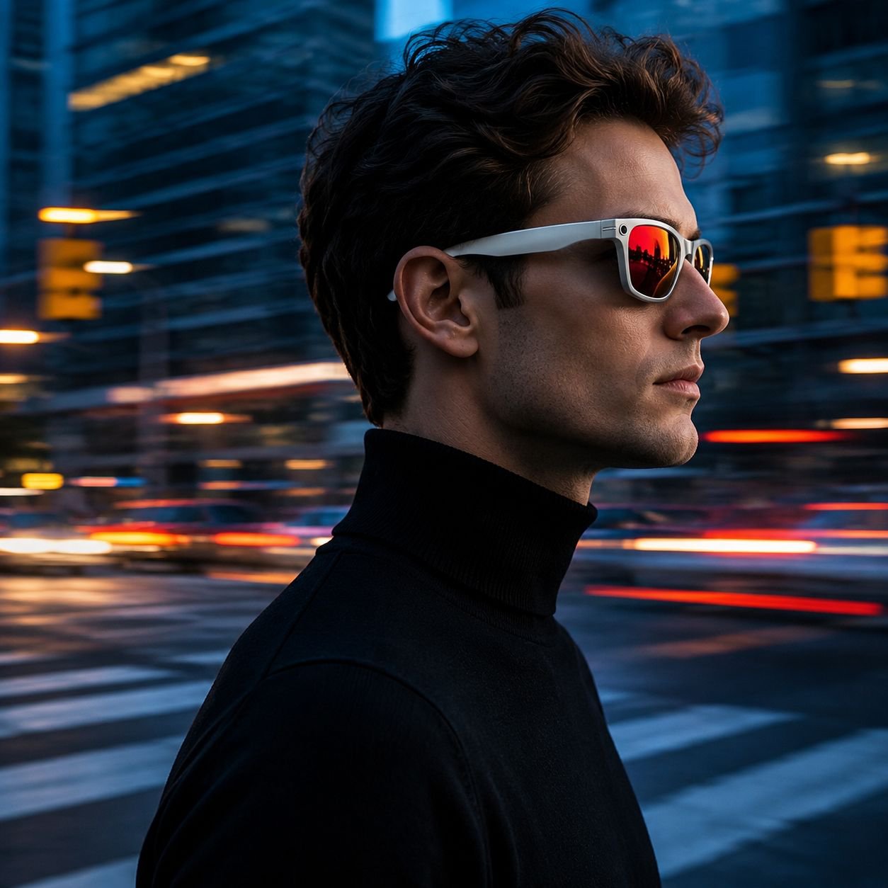 Detailansicht der 4K-Kamera in der KI-Brille