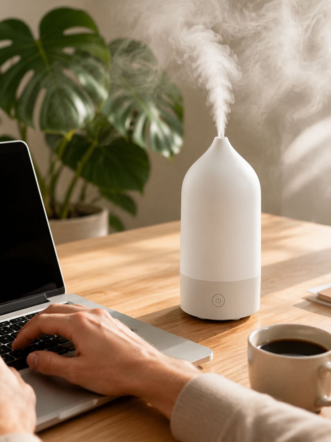 Home fragrance diffuser with modern vase design