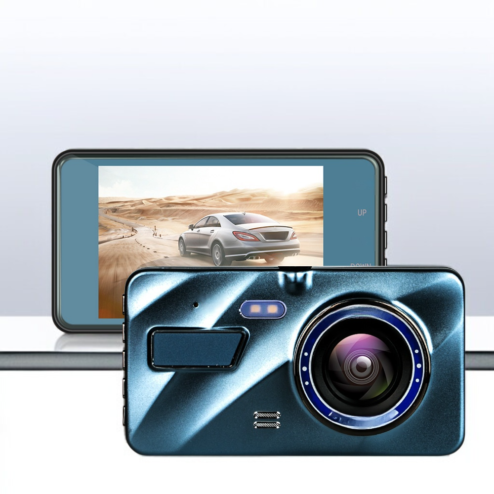 Neu Auto 4 zoll fahren recorder dual aufnahme HD 1080P fahren recorder black box versteckte fahren r