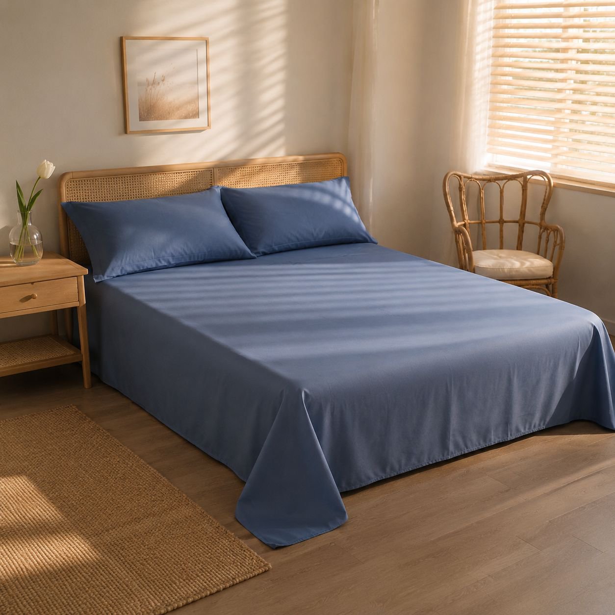 Brushed Washed Cotton Printed Comfortable Sheet