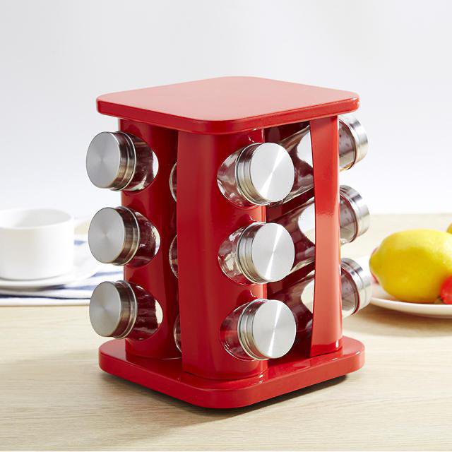 Kitchen rotating spice rack