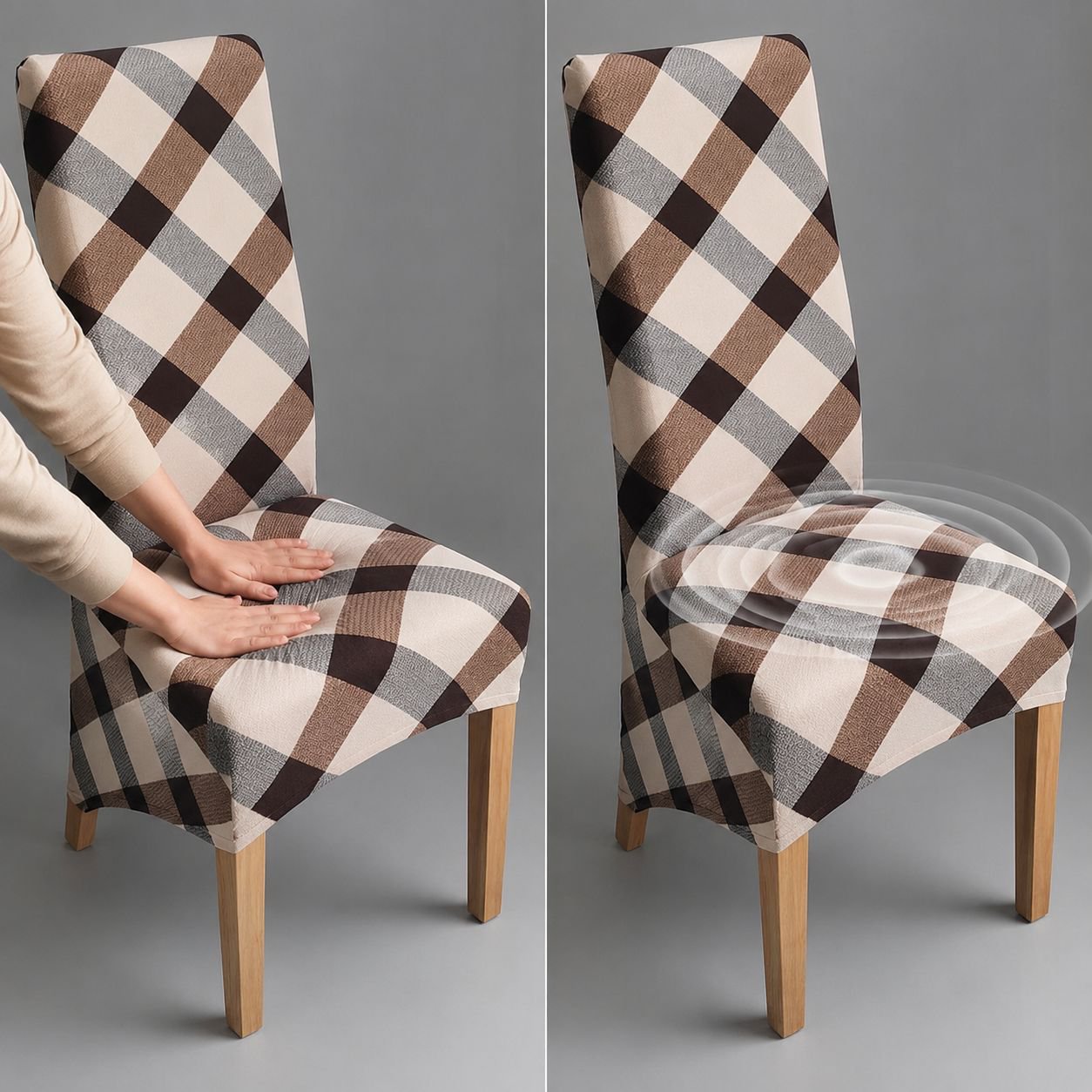 Easy-to-install stretch office chair cover