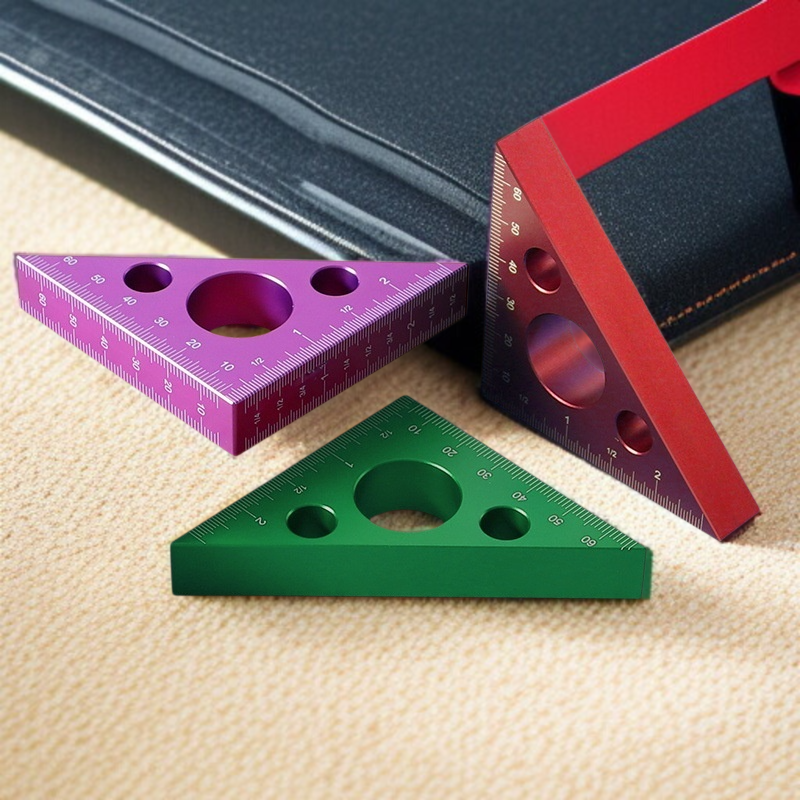 Verdicktes Dreiecklineal metrisch & imperial Skala