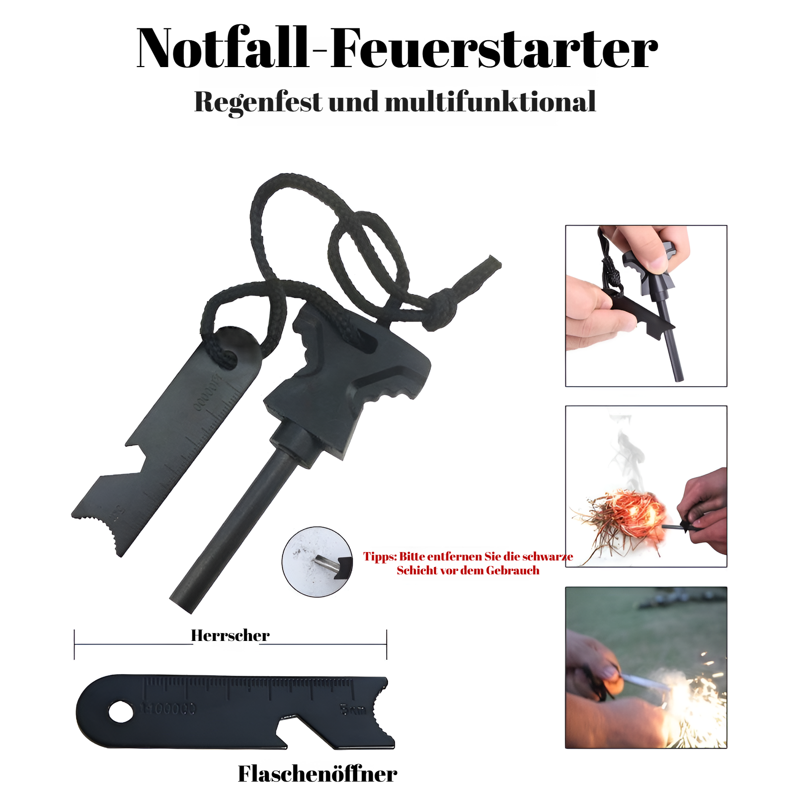 Kompaktes Outdoor-Survival-Werkzeugset