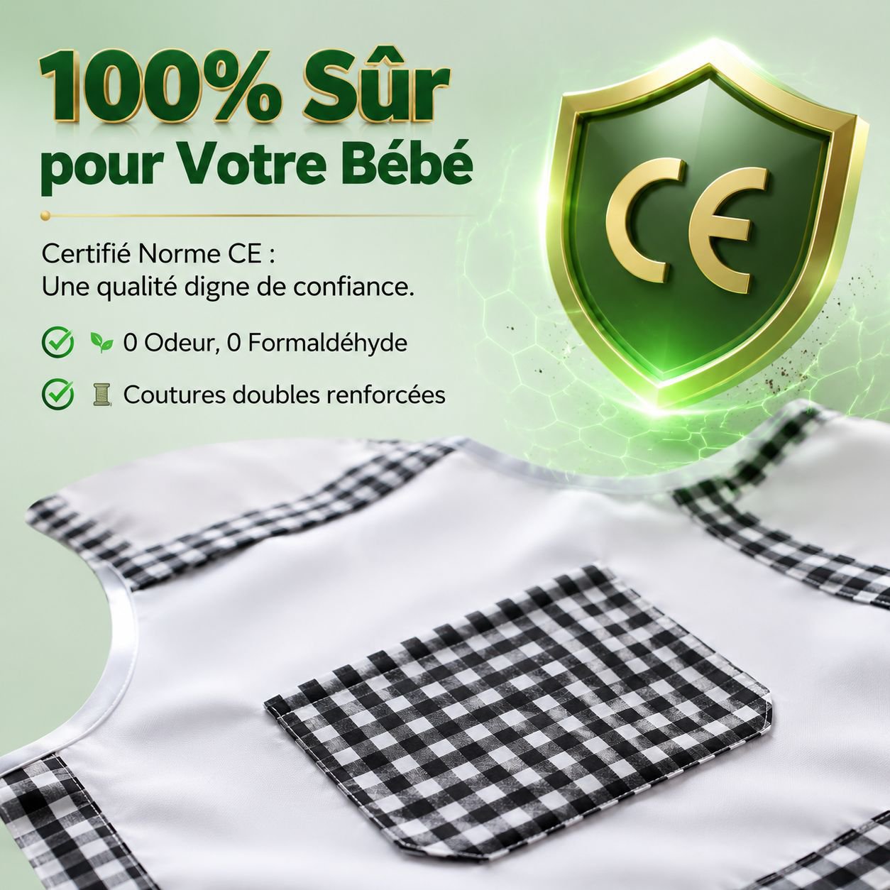 Set de costume de chef cuisinier pour enfants, adapté aux activités de pâtisserie à la maternelle