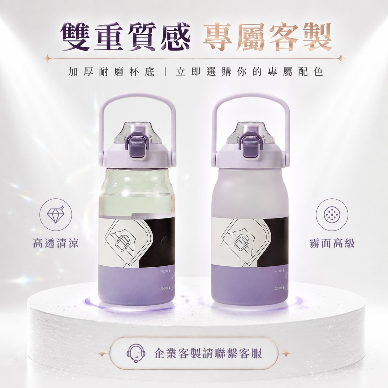 大容量塑膠水杯 帶吸管