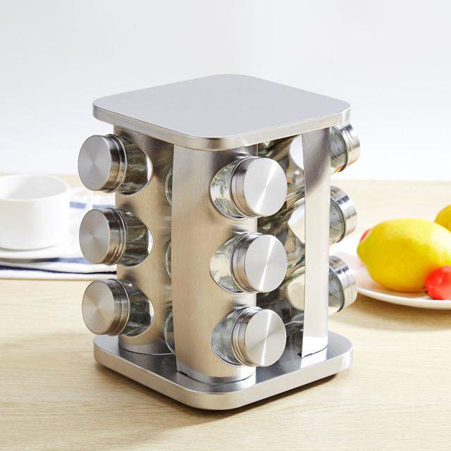 Kitchen rotating spice rack