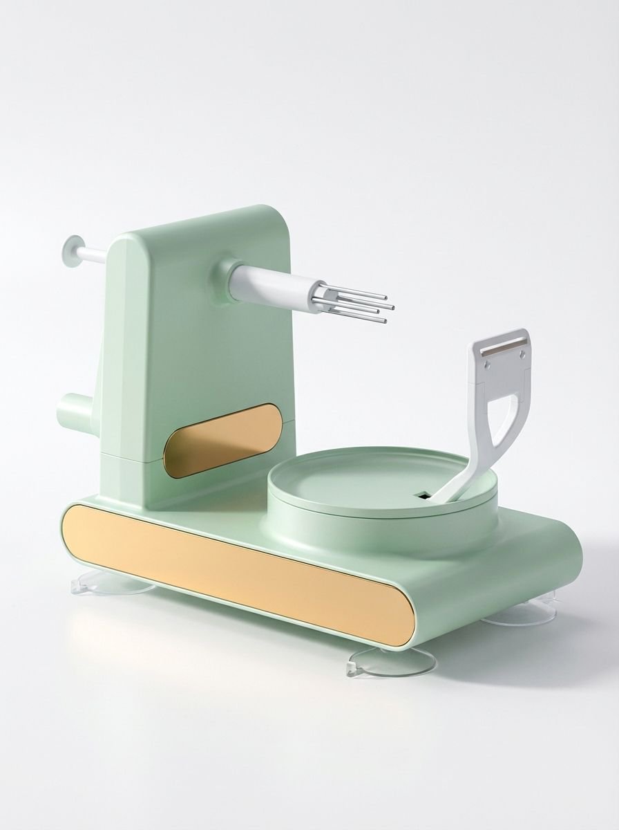 Ręczna obieraczka do jabłek w użyciu