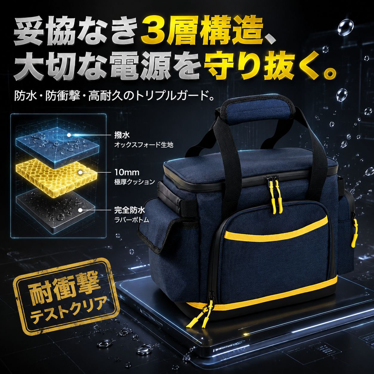多機能パワーバンク収納ハンドバッグ キャンプ用防水バッグ