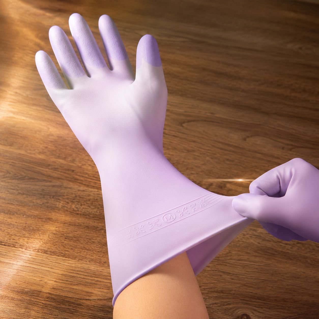 Reusable kitchen gloves protecting hands