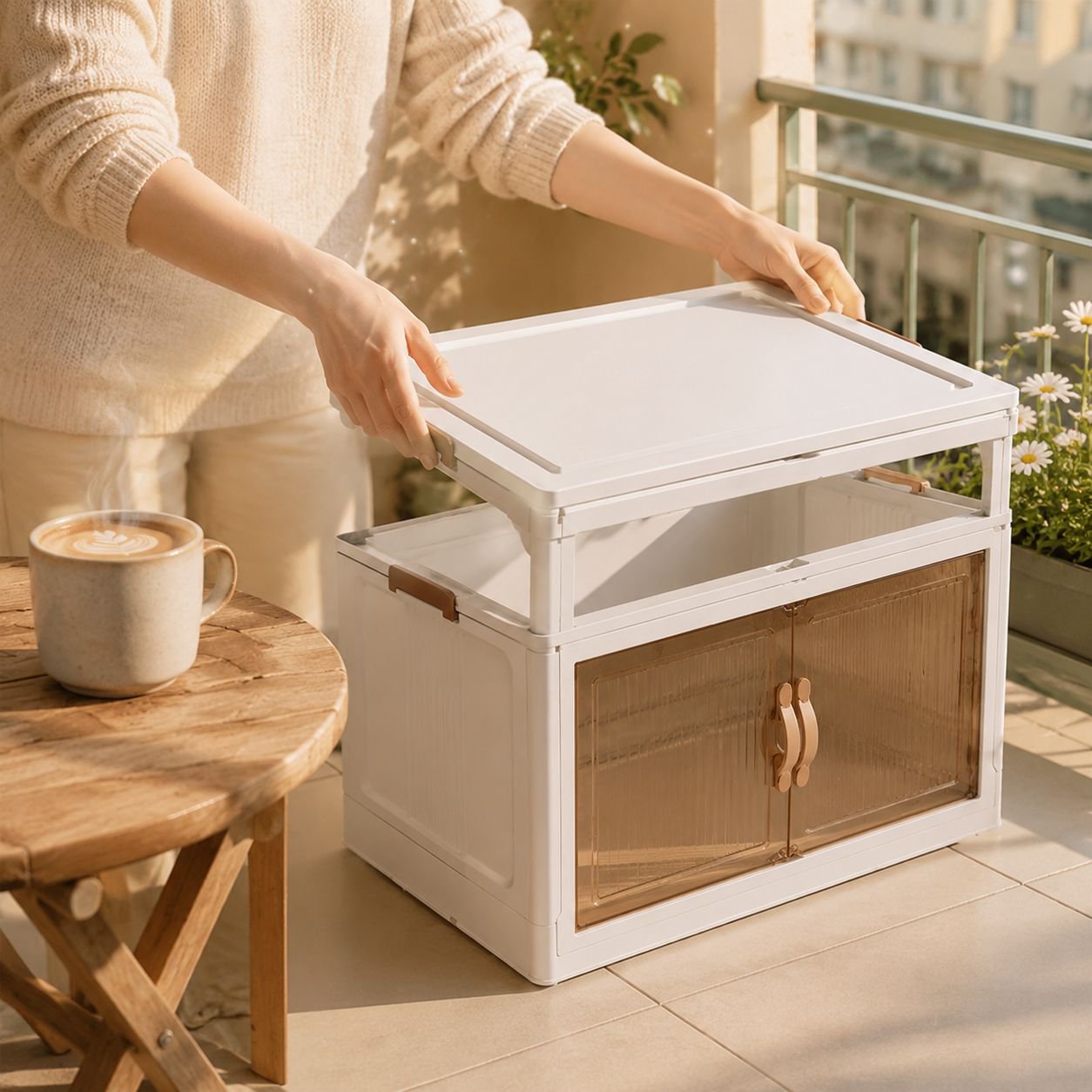 Platzsparender Lagerschrank für kleine Räume