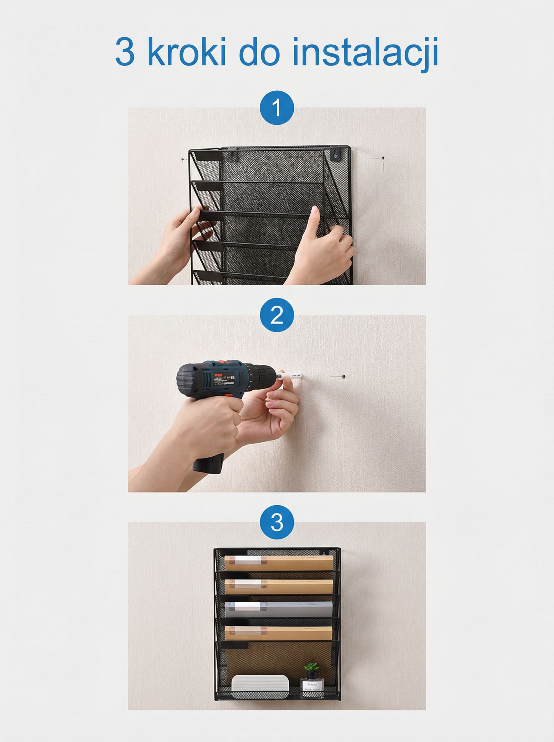 Stojak na dokumenty z trwałych materiałów